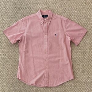 Polo by Ralph Lauren Men's Pink Striped Button Down Shirt